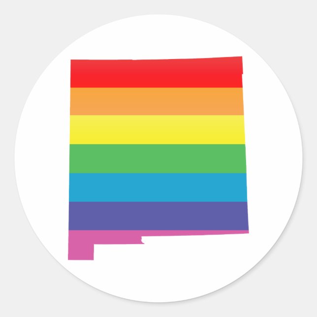 Sticker Rond fierté du nouveau-mexique. (Devant)