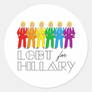 Sticker Rond Fierté du pantalon de Hillary - LGBT pour Hillary