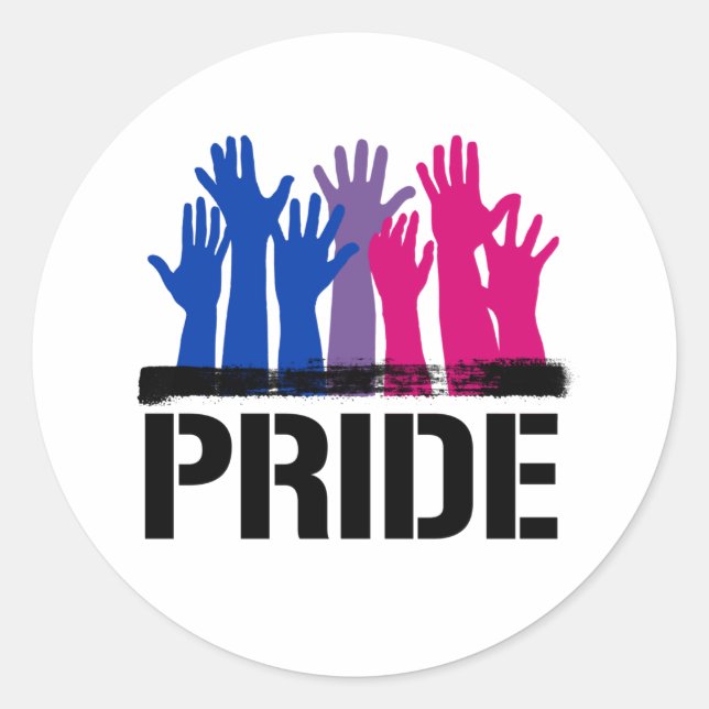 Sticker Rond Fierté ensemble bisexuelle (Devant)