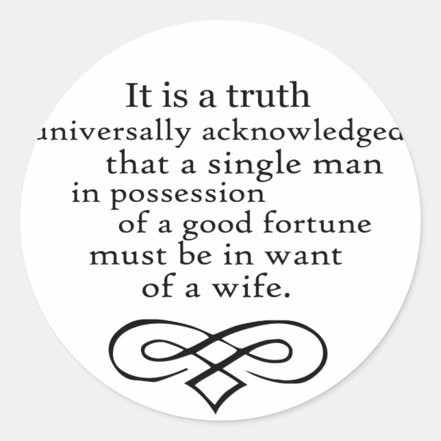 Sticker Rond Fierté et préjugés (Devant)