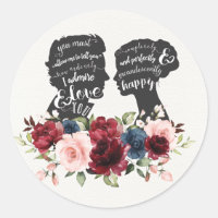 Fierté et préjugés floraux Jane Austen Wedding Fav