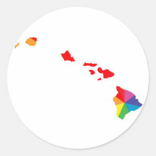 Sticker Rond fierté hawaïenne.