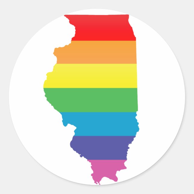 Sticker Rond fierté illinoise. (Devant)
