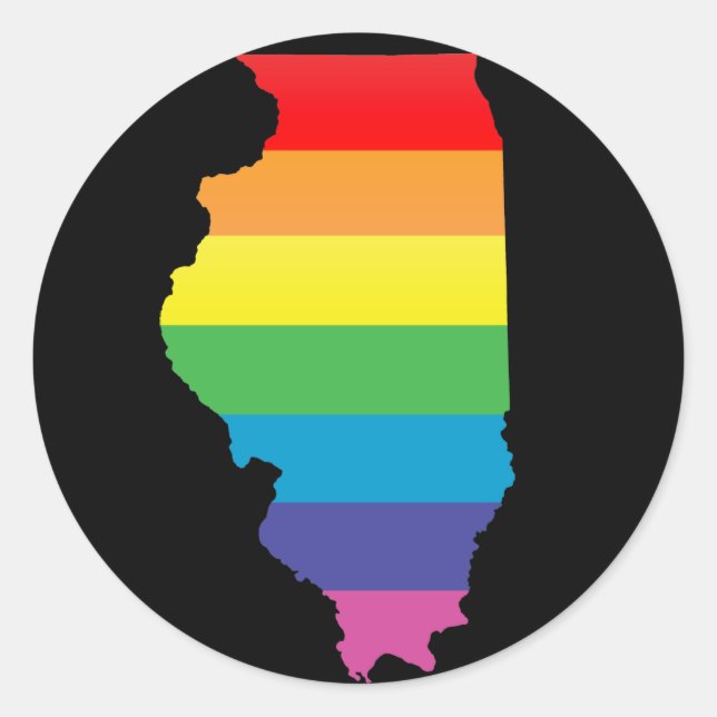 Sticker Rond fierté illinoise. (Devant)
