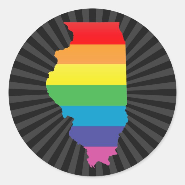 Sticker Rond fierté illinoise. (Devant)