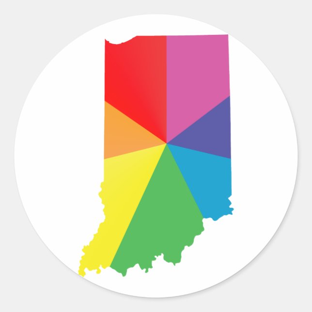 Sticker Rond fierté indiana. (Devant)
