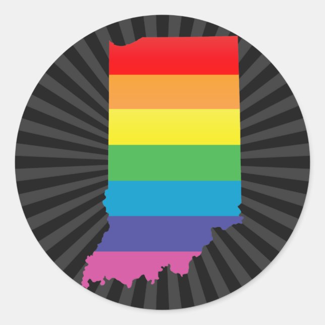Sticker Rond fierté indiana. (Devant)