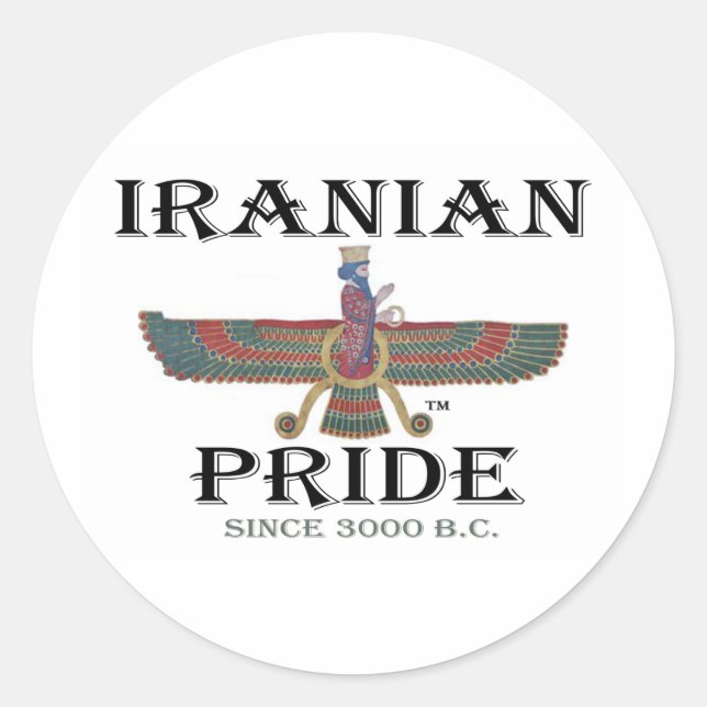 Sticker Rond Fierté iranienne (Devant)