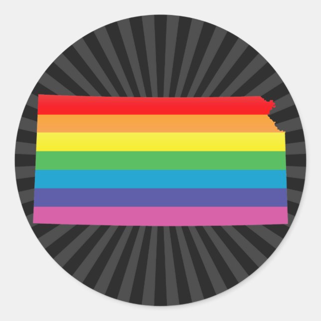 Sticker Rond fierté kansas. (Devant)