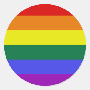 Sticker Rond fierté LGBT Rainbow