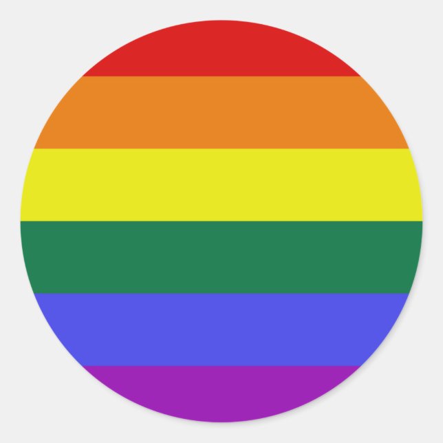 Sticker Rond fierté LGBT Rainbow (Devant)