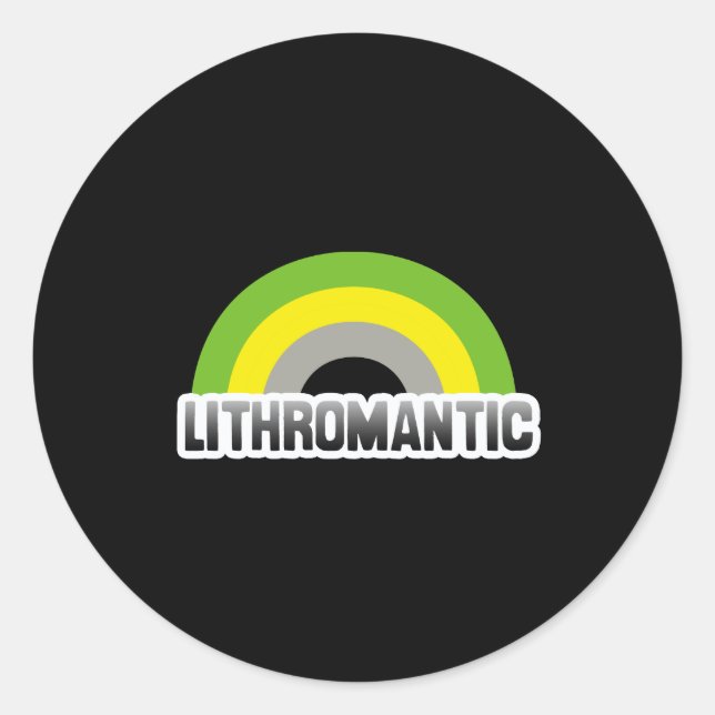 Sticker Rond Fierté lithromantique (Devant)