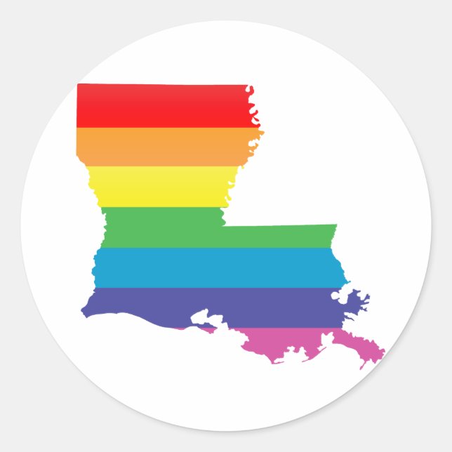Sticker Rond fierté louisiana. (Devant)