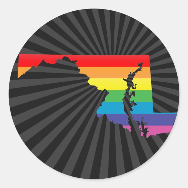 Sticker Rond fierté maryland. (Devant)