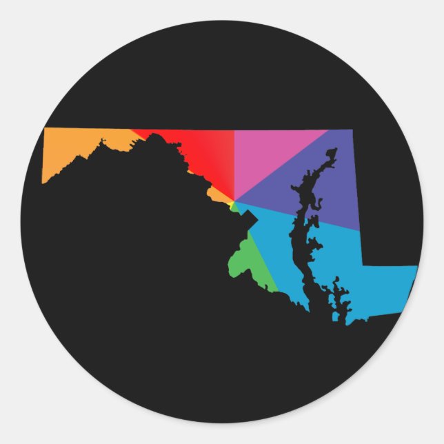 Sticker Rond fierté maryland. (Devant)
