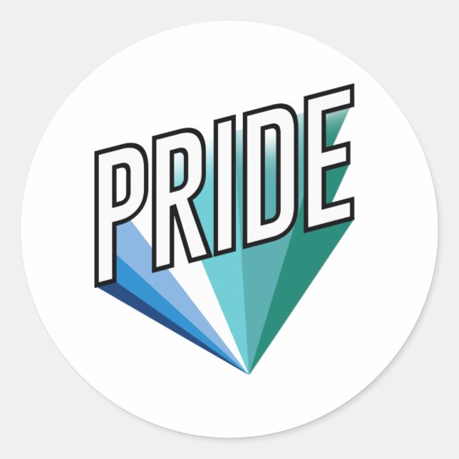 Sticker Rond Fierté masculine gay éclatée (Devant)