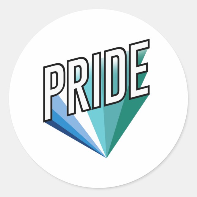 Sticker Rond Fierté masculine gay éclatée (Devant)