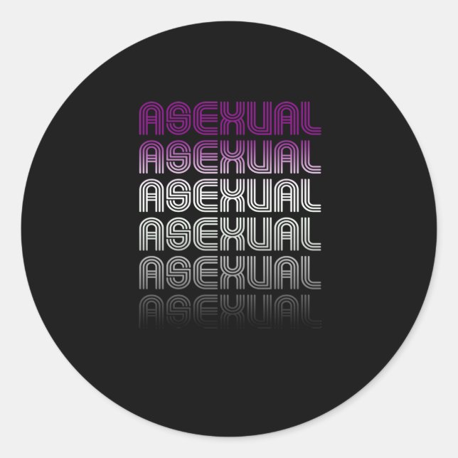 Sticker Rond Fierté Rétro Asexuée (Devant)