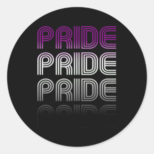 Sticker Rond Fierté Rétro Asexuée