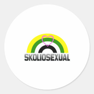 Sticker Rond Fierté skoliosexuelle