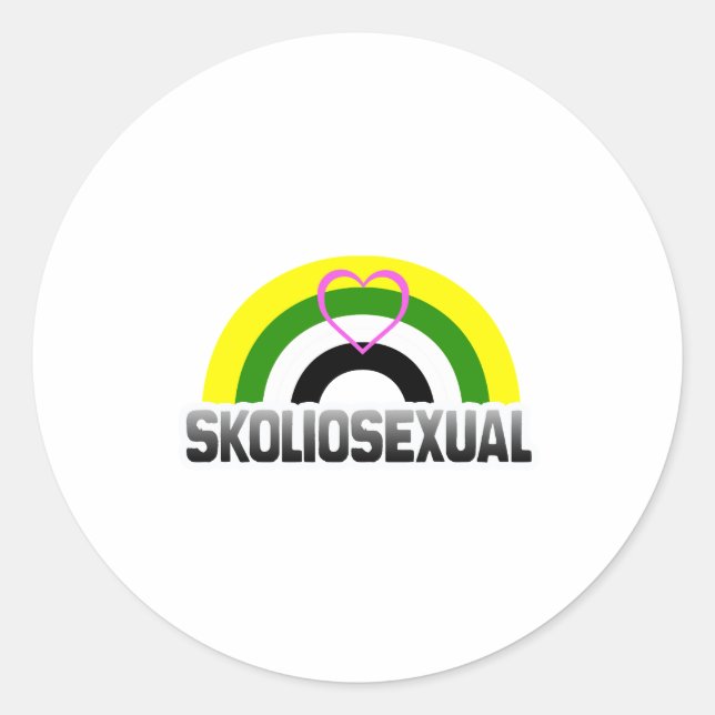 Sticker Rond Fierté skoliosexuelle (Devant)