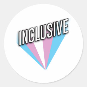 Sticker Rond Fierté Trans - Inclusif