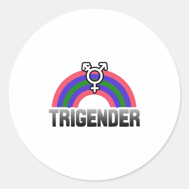 Sticker Rond Fierté trigender (Devant)