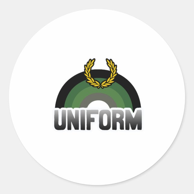 Sticker Rond Fierté uniforme (Devant)