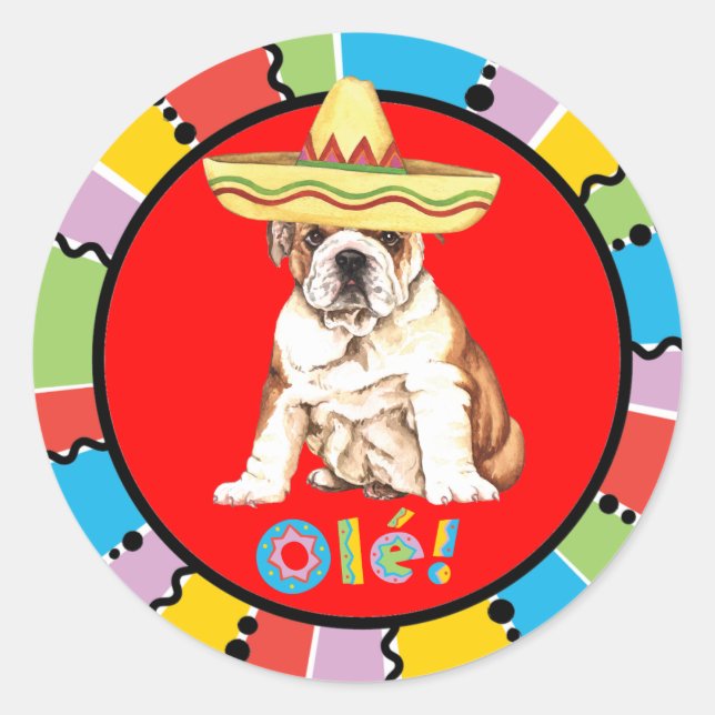Sticker Rond Fiesta Bulldog (Devant)