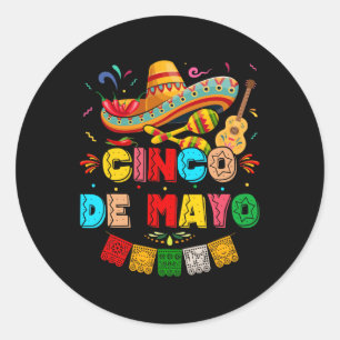 Sticker Rond Fiesta Cinco de Mayo