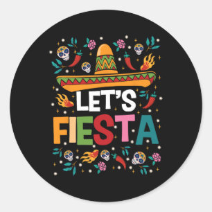 Sticker Rond Fiesta Cinco De Mayo soirée mexicaine Gui