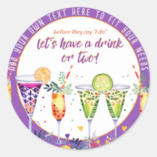 Sticker Rond FIESTA  Cocktails sur mesure