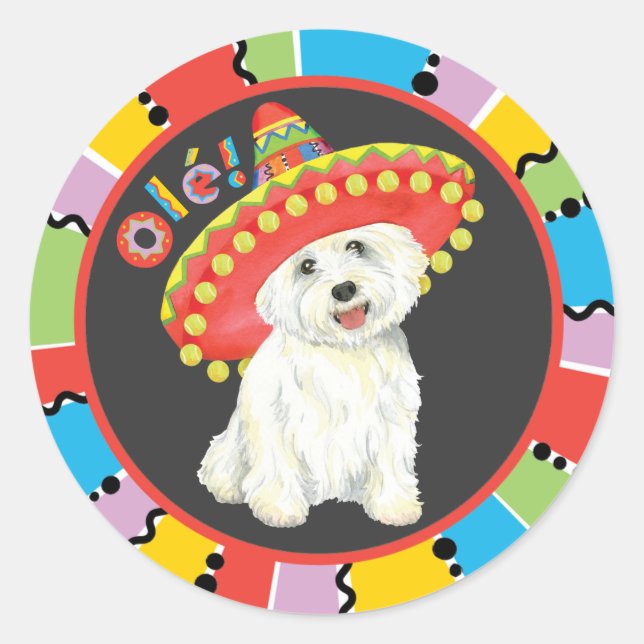 Sticker Rond Fiesta Westie (Devant)