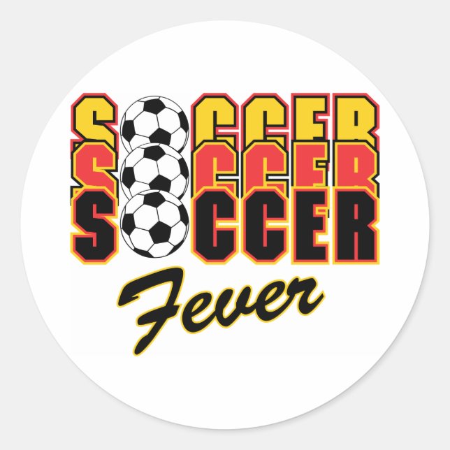 Sticker Rond Fièvre du football (Devant)