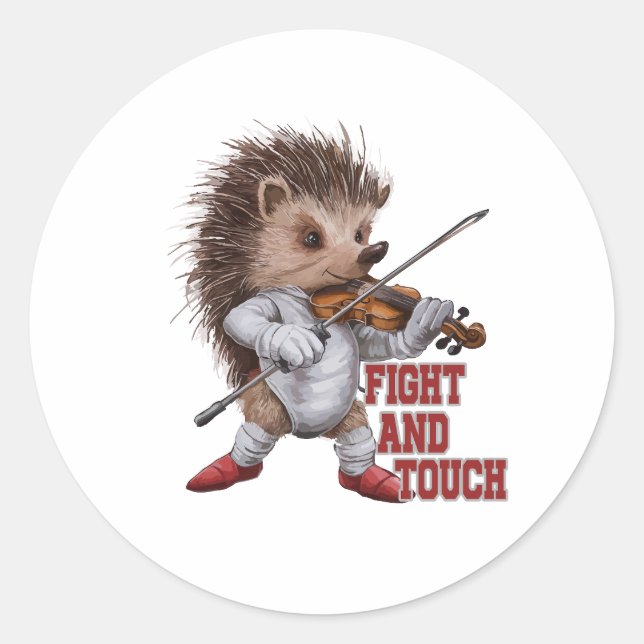 Sticker Rond fight and touch (Devant)