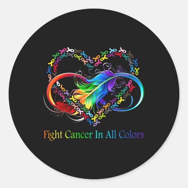 Sticker Rond Fight Cancer (Devant)
