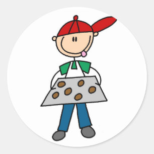 Sticker Rond Figure Bâtonnet Tshirts et Cadeaux de Biscuits Cui