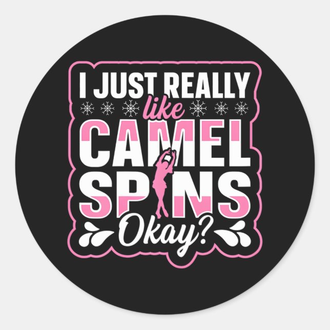 Sticker Rond Figure patinage de glace Citation pour une figure (Devant)