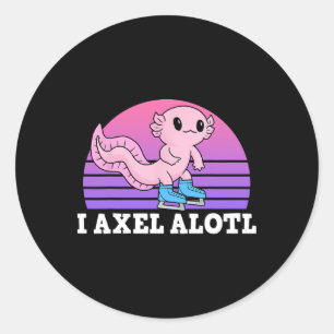 Sticker Rond Figure Patinage I Axel Alotl Patinage de glace Axo