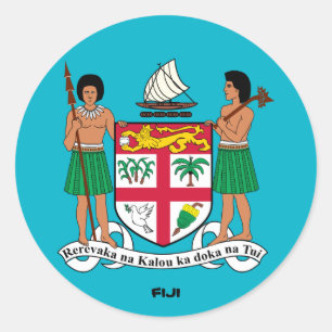 Sticker rond Fiji Crest