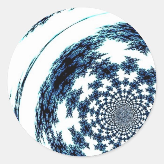 Sticker Rond Fil bleu filé (Devant)