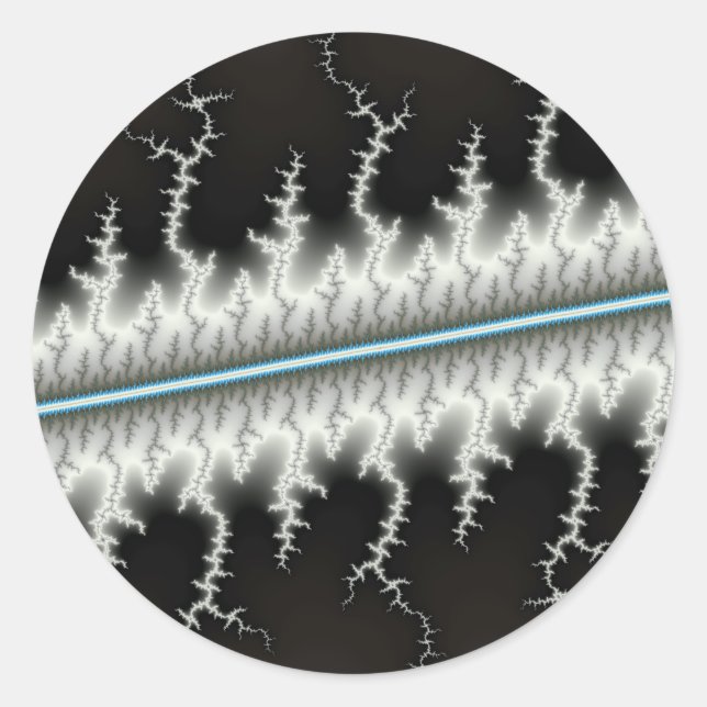 Sticker Rond Fil électrique - Fractal (Devant)