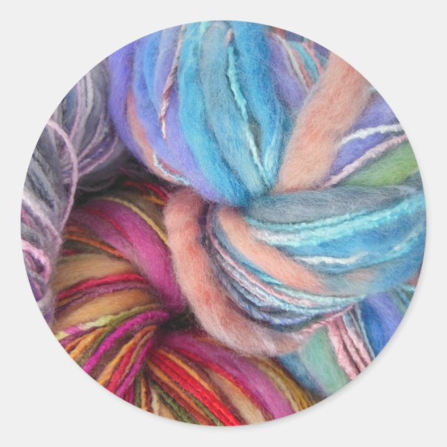 Sticker Rond Fil Tricot teint (Devant)