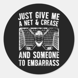 Sticker Rond Filet et zone de but Gardien de but de hockey sur