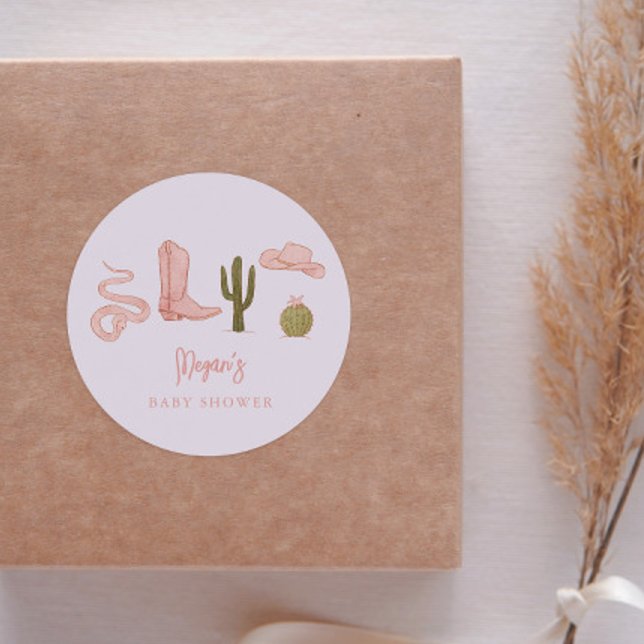 Sticker Rond Fille à coudre Pays Baby shower Favoriser (Créateur téléchargé)