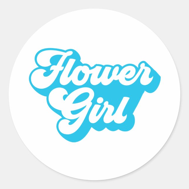 Sticker Rond Fille aux fleurs (Devant)