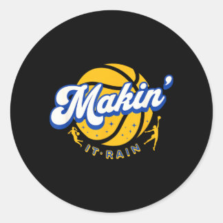 Sticker Rond Fille Bball _ Femme Basball Hooper