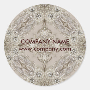 Sticker Rond Fille branchée Gatsby Chic Mode Paris Dentelle