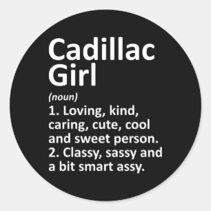 Sticker Rond Fille Cadillac Mi Michigan Ville Drôle Maison Raci