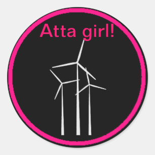Sticker Rond Fille d'Atta !